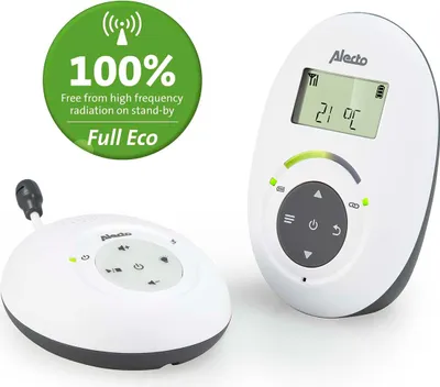 Image de Alecto DBX-115 - Babyphone DECT avec mode Full ECO, blanc/anthracite