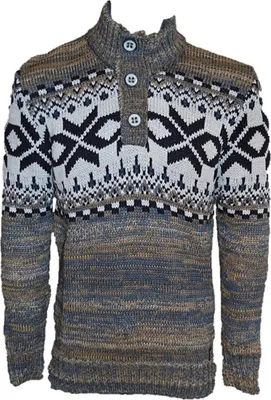 Zdjęcie produktu dla Zupełnie nowy, elegancki sweter z grubej dzianiny CARISMA CRM7393 – sweter w stylu norweskim w kolorze camelowym, rozmiar S