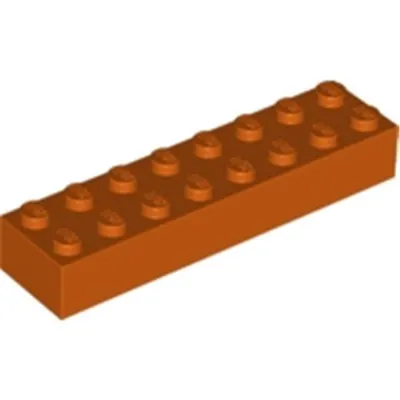 Zdjęcie produktu dla Lego® 2x8 klocków 3007 - 10 sztuk Ciemnopomarańczowy