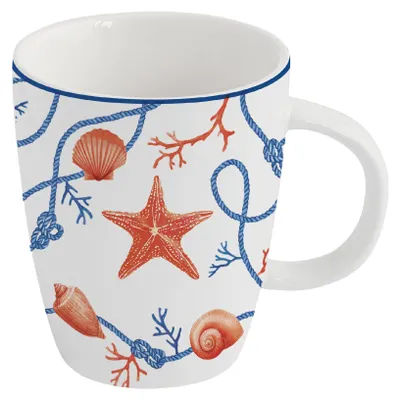 Produktbild von Becher, Tasse COTE DE MER Meeresküste für 350ml aus Porzellan Easy Life
