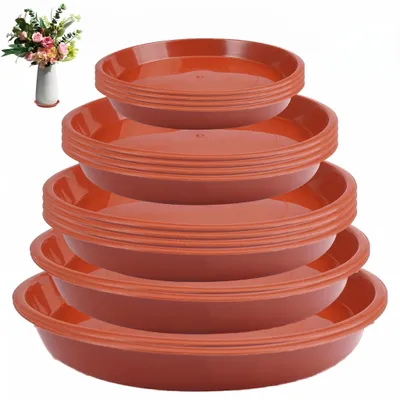 Produktbild von Omgoods – 16 Untersetzer für Pflanzen – Runde Pflanzenschalen in verschiedenen Größen: 16/20/24/28/32 cm