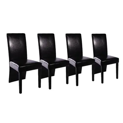 Produktbild von vidaXL Esszimmerstühle 4 Stk. Schwarz Kunstleder