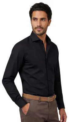 Produktbild von Ledub slim fit overhemd, zwart