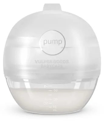 Immagine prodotto di Tiralatte manuale Vulpes Goods, tappo per la conservazione del latte materno, raccoglitore di latte, portatile, senza mani, in silicone, senza BPA, 60ML