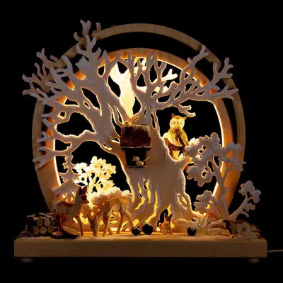 Produktbild von Romantikleuchte Waldtiere (30x28cm) von RATAGS Holzdesign