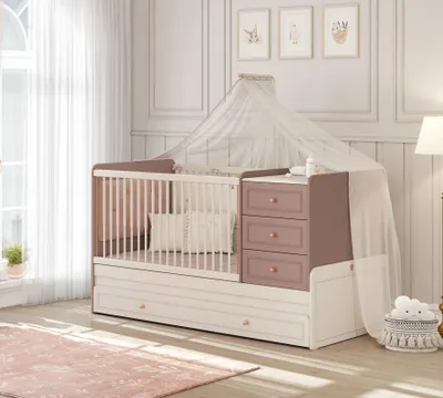 Produktbild von Cilek ELEGANCE mitwachsendes Babybett, 80x130 - 80x180 cm