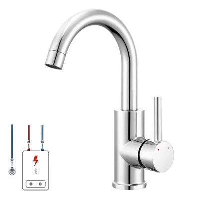 Produktbild von Auralum Niederdruck Wasserhahn Bad, 360° drehbare Waschtischarmatur Bad, Waschbecken Armatur mit hohem Auslauf, Mischbatterie für Badezimmer, Chrom