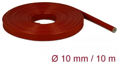 Image de DELOCK Feuerfest Schutzschlauch silikonbeschi. 10mx10mm rot
