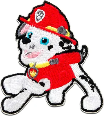 Produktbild von Paw Patrol © Marshall - Aufnäher, Bügelbild, Aufbügler, Applikationen, Patches, Flicken, Zum Aufbügeln, Größe: 7 x 6,2 cm