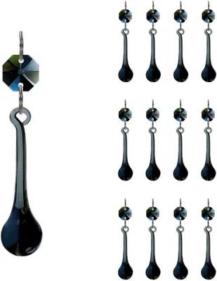 Productafbeelding van Regendruppel kristallen kroonluchter - Set van 12 - 53 mm hangende kristallen kralen voor kroonluchters