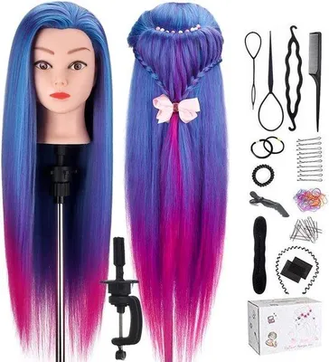 Immagine prodotto di Testa per esercitazioni con capelli veri - Capelli veri - Testa da esercitazione per parrucchieri
