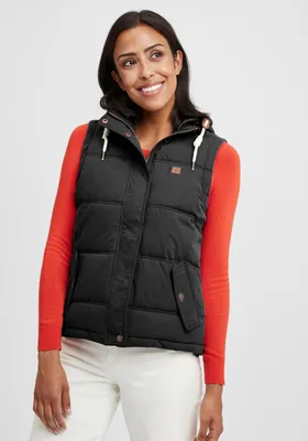 Produktbild von OXMO OXLewonda Damen Weste Steppweste Outdoor Weste mit Kapuze