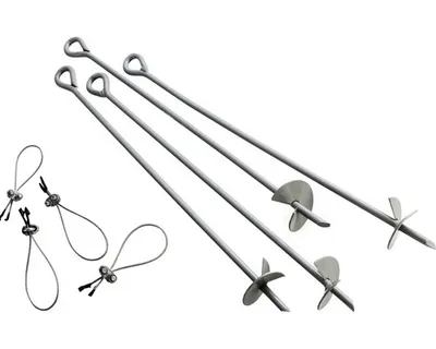 Obrázek produktu pro Zemní kotvy ShelterLogic 76 cm odolávající bouřkám balení 4 ks
