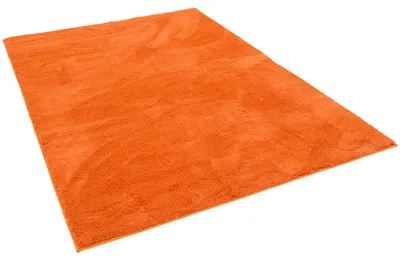Produktbild von Luxus Super Soft Hochflor Langflor Teppich Silky Einfarbig, Größe:120x170 cm, Farbe:Orange