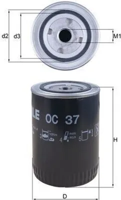 Image de KNECHT OC 37 filtre à huile