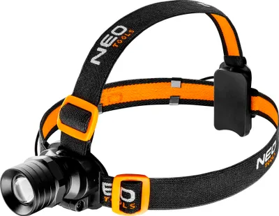 Zdjęcie produktu dla NEO TOOLS Latarka czołowa 250 lum, zoom, CREE XPE, 3xAAA