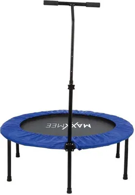 Produktbild von MAXXMEE Fitness Trampolin - Mit höhenverstellbarer Haltestange - blau/schwarz