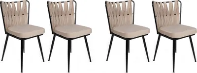 Immagine prodotto di Skye Decor, Kuşaklı-221 V4, Set di sedie (4 pezzi), Crema, 100% METALLO, 43 x 43 x 82 cm
