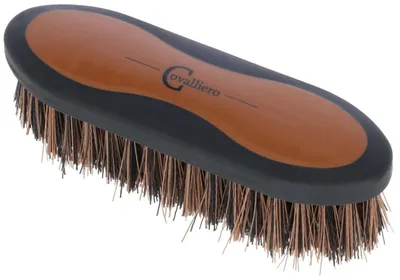 Productafbeelding van Covalliero Paardenborstel Large 2K bruin zwart met antislip handgreep