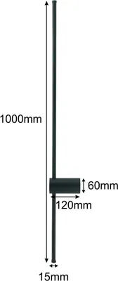 Zdjęcie produktu dla Kinkiet LED Selena czarno-biały 15W Odcienie bieli 1050lm aluminium wym:100x6x12cm IP44 IdeaLED