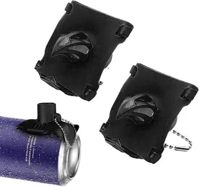 Productafbeelding van Allecto - Houten bieropener - Draagbare flesopener - Ideaal voor feestjes - Zwart - Handig voor kamperen en het strand - Set van 2