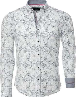 Produktbild von Brandneu Designer Hemd CARISMA mit Tech-Print Weiß L