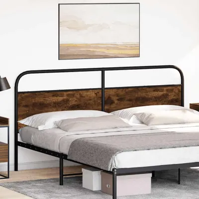 Produktbild von vidaXL Ersatz-Kopfteil Räuchereiche 190 cm Stahl und Holzwerkstoff