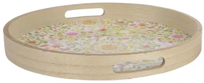 Produktbild von Decoris Tablett Ø 35 x 4 cm weiß-bunt