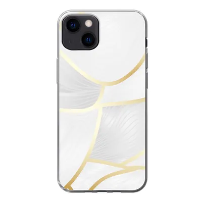 Produktbild von MuchoWow® Handyhülle Schutzhülle Hülle für iPhone 13 Abstraktes Muster mit goldenen Linien Silikon Softcase Handy Hülle - Karteninhaber