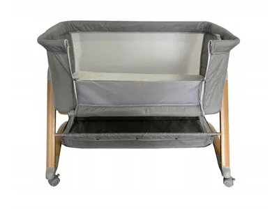 Obrázek produktu pro Cestovní postýlka 2v1 BDMU KIDS, materiál Oxford, přistýlka, polička, odolná