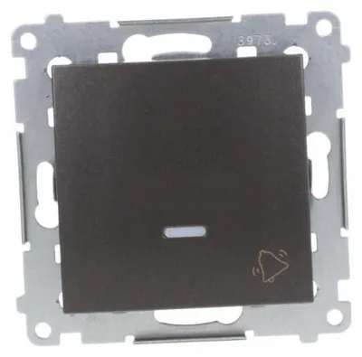 Zdjęcie produktu dla Kontakt-Simon DD1L.01/48, Przyciskany przełącznik, Plastik, Antracyt, IP20, IP44, 250 V, 10 A