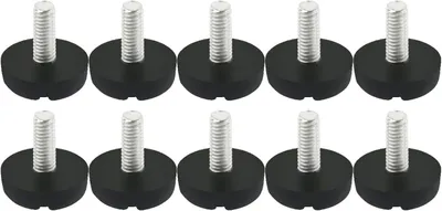 Produktbild von 10 Stück M6 x 15 mm Gewinde Nivellierungsschrauben für Möbel