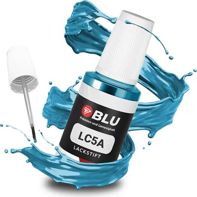 Produktbild von BLU Auto Lackstift Blau kompatibel für Volkswagen LC5A Teal Blau | Auto Lack Reparatur Ausbesserungslack