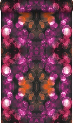Produktbild von Origin Wallcoverings Tapete Kaleidoskopmuster Rosa und Orange 53 cm x 10.05 m