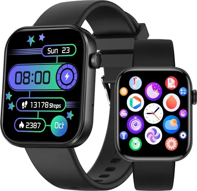 Produktbild von Herren-Smartwatch (Empfangen/Anrufe tätigen) wasserdicht mit Lautsprecher/Mikrofon,1,8-Zoll-Bluetooth-Anruf,Herzfrequenzmesser/Blutdruck,Android IOS