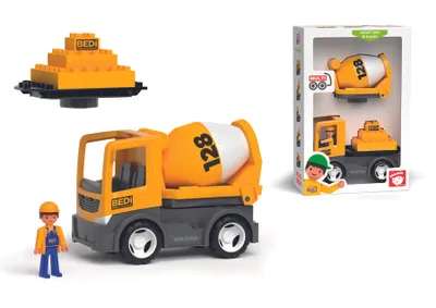 Obrázek produktu pro MultiGO Build 2+1 - Igráček stavbař, auto, míchačka, deska