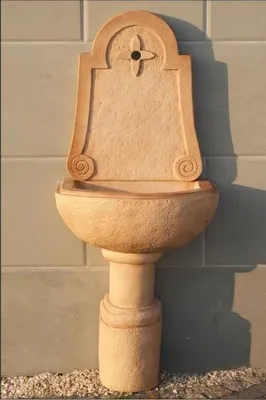Produktbild von Wandbrunnen Waschbecken Garten Ausgussbecken Gartenspüle Becken Stein ALLORA
