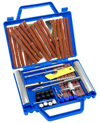 Image de Kit de réparation de pneus portable de 53 pièces pour voitures et motos