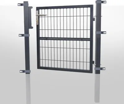 Produktbild von SWANEW Gartentor Gartentür verzinkter Stahl abschließbar 120x 100 cm , Anthrazit