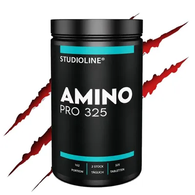 Produktbild von Amino Tabs - 325 Tabletten Hochdosiert - Mit optimalen Aminosäuren Profil - Reich an BCAAs, EAAs - Liefert alle essentiellen & Verketteten Aminosäuren