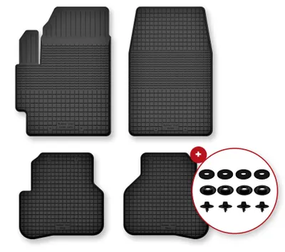 Produktbild von Gummi-Fußmatten für Mazda 3 I BK 2003-2009 (Schrägheck) – 4-tlg, Schwarz, modellangepasst – Wielganizator Semi-Universal