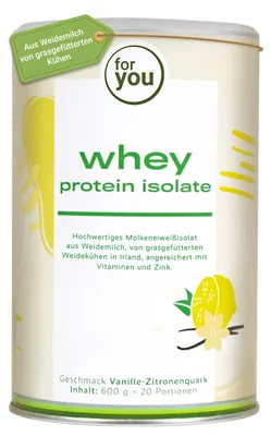 Produktbild von for you whey protein isolate - Vanille-Zitronenquark