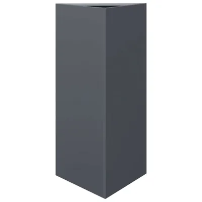 Produktbild von vidaXL Pflanzkübel Anthrazit Dreieckig 40x34,5x75 cm Stahl