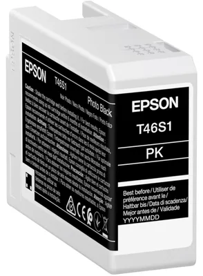 Obrázek produktu pro Epson Singlepack Photo Black T46S1 UltraChrome Pro 10 ink 25ml, Černá fotografická, Inkoust na pigmentové bázi, 25 ml, 1 kusů