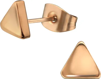 Produktbild von 316L Chirurgenstahl Ohrstecker Dreieck rosévergoldet