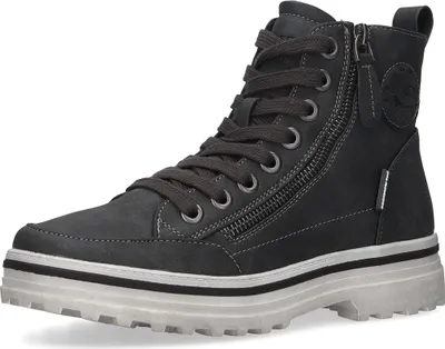 A single black boot is shown against a white background.