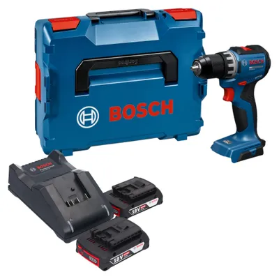Produktbild von Bosch GSR 18V-52 Professional Akku Bohrschrauber 18 V 70 Nm Brushless + 2x Akku 2,0 Ah + Ladegerät + L-Boxx