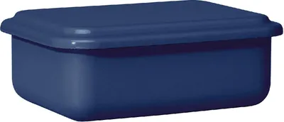 Obrázok produktu pre Riess Úložná nádoba smaltovaná s vekom nízka 15x11x5 cm Blueberry Blue