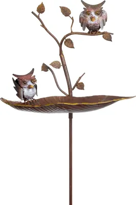 Produktbild von Moritz Vogeltränke Garten Eulen 24 x 41 x 129 cm Gartenstecker Gartendeko Gartenfigur Tierfigur Deko