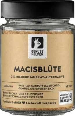 Produktbild von Macis, gemahlen, Muskaltblüte zum Kochen, 70g im Glas